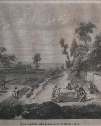 CINA - Stampe Antiche originali d'epoca cm. 30x40