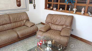 Divano letto vera pelle