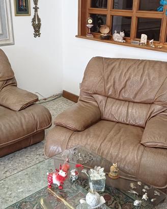 Divano letto vera pelle