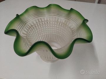 VECCHIO VETRO PARALUME PER LAMPADE E ABAT-JOUR