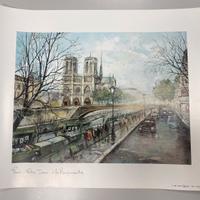 Stampa “Notre Dame et les Bonquinistes“- Parigi