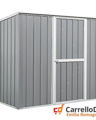 Casetta box giardino Acciaio 260x185 grigio chiaro