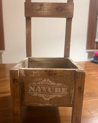Porta vaso di legno
