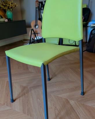 Set di 6 Sedie Cattelan Italia ecopelle verdi