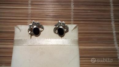 Orecchini Arg.925 Onice Anni'90