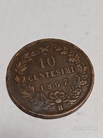 10 Centesimi 1867 H