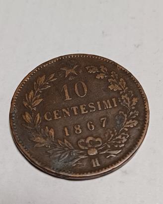 10 Centesimi 1867 H