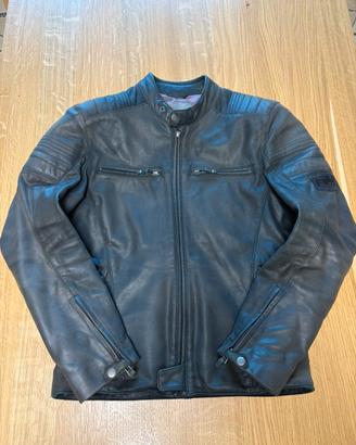 Giacca moto in pelle