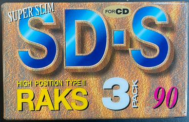 Audiocassette Raks SD-S 90 Type 2 conf. 3 pezzi