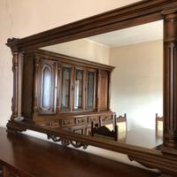 Specchio in legno da soggiorno, vintage