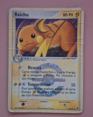 Carta Pokémon Raichu 12/112 Reverse Holo ITA