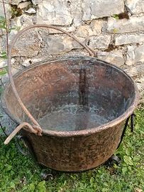 vecchio pentolone in rame 60 cm