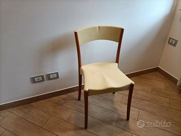 4 sedie Calligaris pop gialle usate