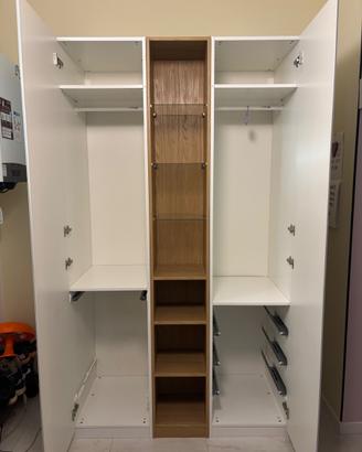 Armadio Ikea pax due ante accessoriato