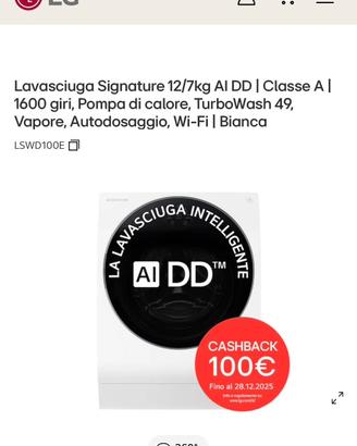 Lavasciuga Signature LG AI DD | Classe A |