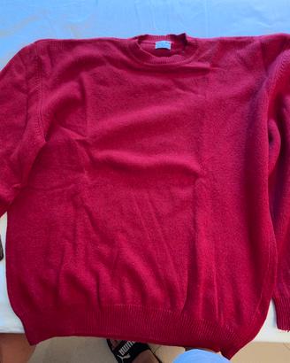 Maglione rosso lana Xl