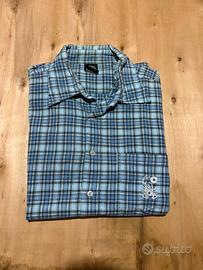 Camicia a quadri blu e bianca Scorpion bay