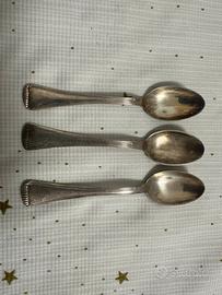 3 cucchiaini in argento