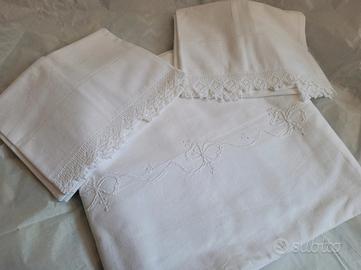 lenzuola ricamate a mano