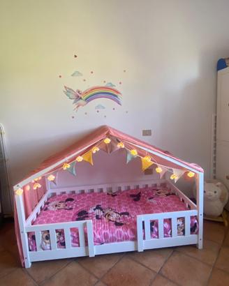 Letto montessori casetta 80x160
