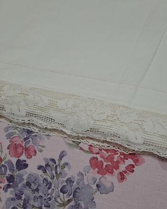 Lenzuolo 2 federe e merletto 