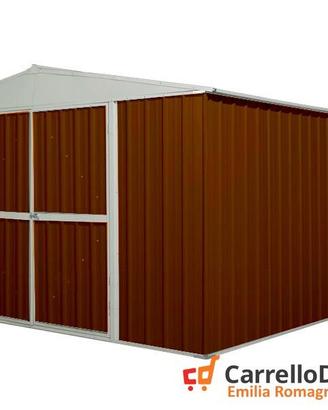 Box deposito lamiera zincata 360x430 legno scuro