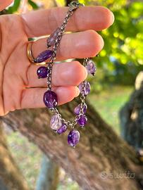Bracciale vintage argento 925 e ametista