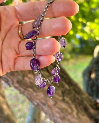 Bracciale vintage argento 925 e ametista
