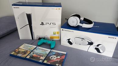 Playstation 5 con giochi, VR2 e volante G29