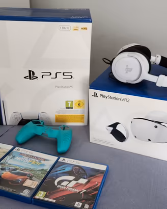 Playstation 5 con giochi, VR2 e volante G29