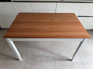 Tavolo da pranzo legno e bianco