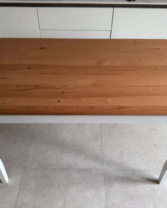 Tavolo da pranzo legno e bianco