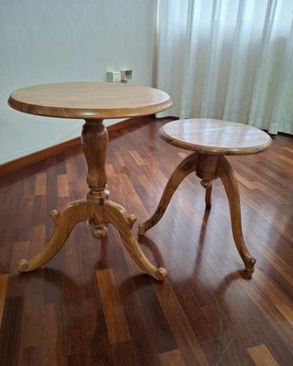 splendi tavolini in legno d'olivo
