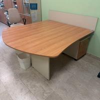 2 Scrivanie ufficio LAS + cassettiere con chiave