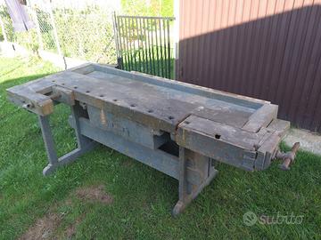 Banco da falegname antico in rovere