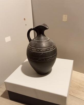 Vaso in Argilla nera Vintage,tipo bucchero