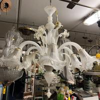 Lampadario classico in vetro di Murano a 6 luci
