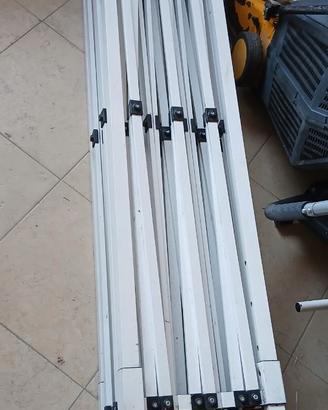 Struttura gazzebo 3x6mt pieghevole fisarmonica