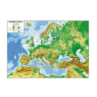 MAPPA cartina EUROPA fisica e politica, 100x140 cm