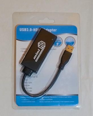 Adattat. cavo video 1080P USB 3.0 Mini USB a HDMI