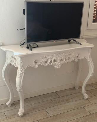 CONSOLLE SHABBY CHIC BIANCA INTAGLIATA