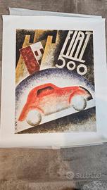Stampa Bozzetto pubblicitario FIAT 500