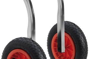 Ruote alaggio per gommoni 180kg, tipo ribaltabile