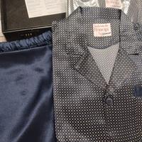 Set pigiama raso con vestaglia in valigetta vintag