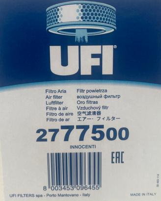 1 FILTRO ARIA UFI 2777500 27.775.00