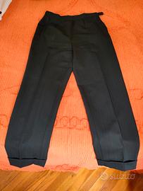 Pantaloni fresco di lana neri