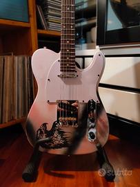 Chitarra stile telecaster colori del Palermo