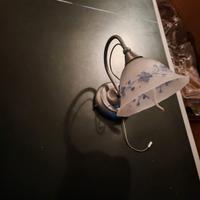 Applique Parete Vintage Fiori Blu Interruttore