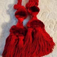 6 Corde per Tende Con Fiocco. Fermatende Rosso