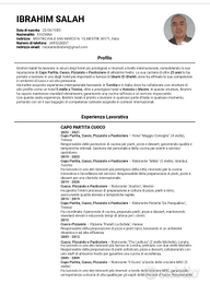 Capo partita pizzaiolo pasticcere